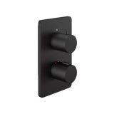 Cutout image of Apex Matt Black 2 Outlet 2 Handle Thermostatic Shower Valve